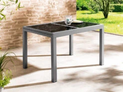 LIVARNO Home Alu-Set »Houston« 7-teilig - Ausziehtisch & 6 Hochlehner, Silber/grau -Garten- Und Terrassengeschäft gcp68d0454c603847eb88379bd2cc1892bb