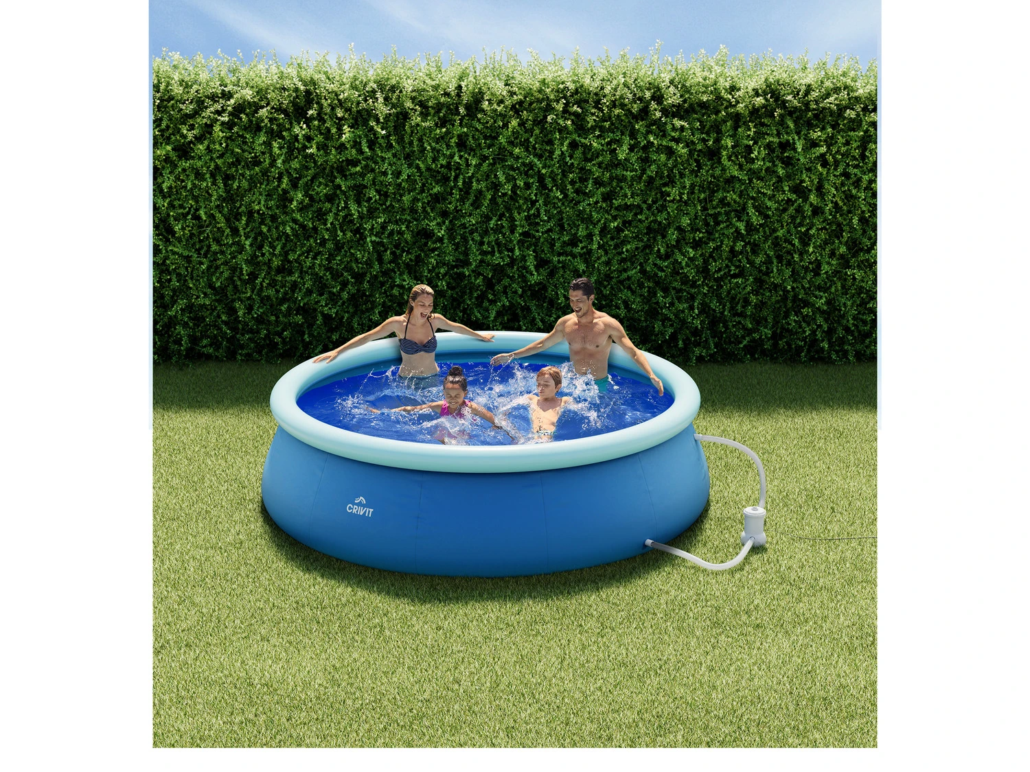 CRIVIT Quick-up-Pool, Ø 300 X H 76 Cm, Inkl. Filterpumpe 2 CRIVIT Quick-up-Pool, Ø 300 X H 76 Cm, Inkl. Filterpumpe – Bild 2