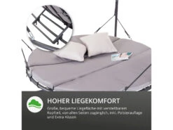 Leco Luxusschaukelbett »Mareike«, Mit Verstellbarer Rückenlehne, Anthrazit -Garten- Und Terrassengeschäft gcp6fa4044de97c42e7a7e0fbe65ad5298c