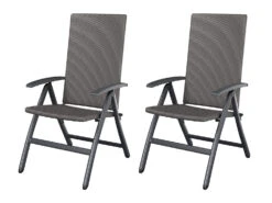 LIVARNO Home Geflecht-Set »Valencia«, 5-teilig - Standardtisch Und 4 Klappsessel, Grau -Garten- Und Terrassengeschäft gcp71b87cf40fdf45fcaad8ed0be1f11542