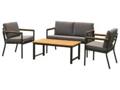 Tepro Gartenmöbelset «Chill», 4-teilig, Grau/braun