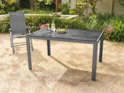 LIVARNO Home Alu-Set »Houston« 7-teilig - Standardtisch & 6 Hochlehner, Grau -Garten- Und Terrassengeschäft gcp7c3ee70679414042b8732ff928d5faf7