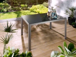 LIVARNO Home Alu-Set »Houston« 7-teilig - Standardtisch & 6 Hochlehner, Grau -Garten- Und Terrassengeschäft gcp7e9bfa38741a45fc8ae9baaf82b65b9c