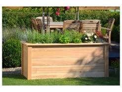 Dobar Hochbeet Pflanzkasten, Größe L, Aus Holz, Mit Pflanzvlies -Garten- Und Terrassengeschäft gcp89405932982947af82b03d6837a74349