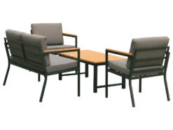 Tepro Gartenmöbelset «Chill», 4-teilig, Grau/braun -Garten- Und Terrassengeschäft gcp93a996a457b44fd78096e793fc14616e