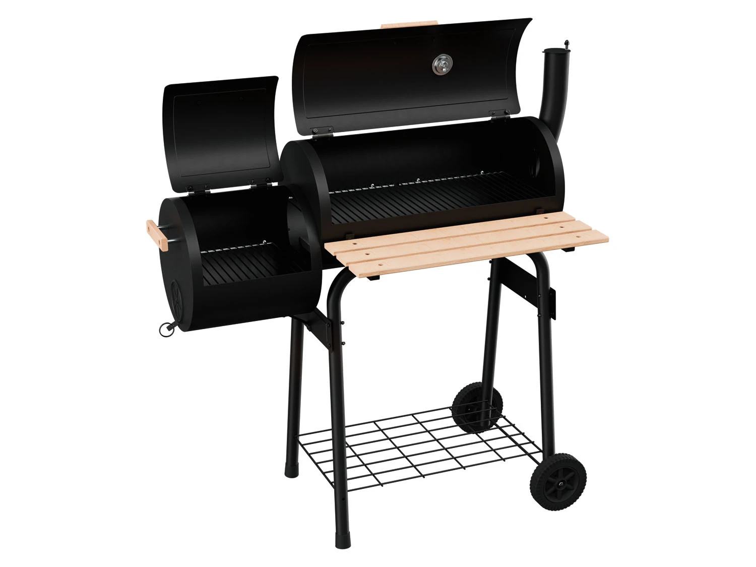 GRILLMEISTER Holzkohle-Smokergrill »GMS 92 A1«, Mit Separater Brennkammer 3 GRILLMEISTER Holzkohle-Smokergrill »GMS 92 A1«, Mit Separater Brennkammer – Bild 3
