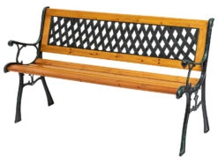 LIVARNO Home Gartenbank, 2-Sitzer, Mit Dekorativem Geflecht