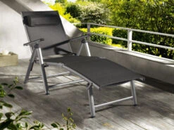 LIVARNO Home Alu-Liegestuhl »Houston«, Zusammenklappbar, Silber/grau -Garten- Und Terrassengeschäft gcpae2be750e80e437586687814e4965272