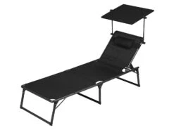 LIVARNO Home Alu-Dreibeinliege »Houston«, Mit Sonnendach, Schwarz