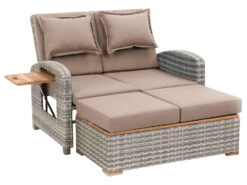 Greemotion Sonnenliege »Bahia Style«, Mit Klapptisch, Grau