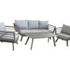 Garden Pleasure Lounge-Gruppe »Elia« 4-teilig, In Moderner Optik, Grau