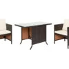 LIVARNO Home Balkon-Set, Aus Geflecht, 3-teilig, Braun
