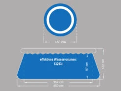 CRIVIT Quick-up Pool-Set, Ø 450 X H 122 Cm, Komplett-Set Mit Filterpumpe, Leiter, Planen -Garten- Und Terrassengeschäft gcpc3c8abd383b64d33903e24d57b49ed3e