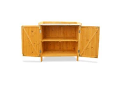 HABAU Gartentisch Mit Unterschrank Und Arbeitsfläche, 98 X 48 X 95 Cm, Holz -Garten- Und Terrassengeschäft gcpc4f083a1b33547c59bca16a5c95e7fca