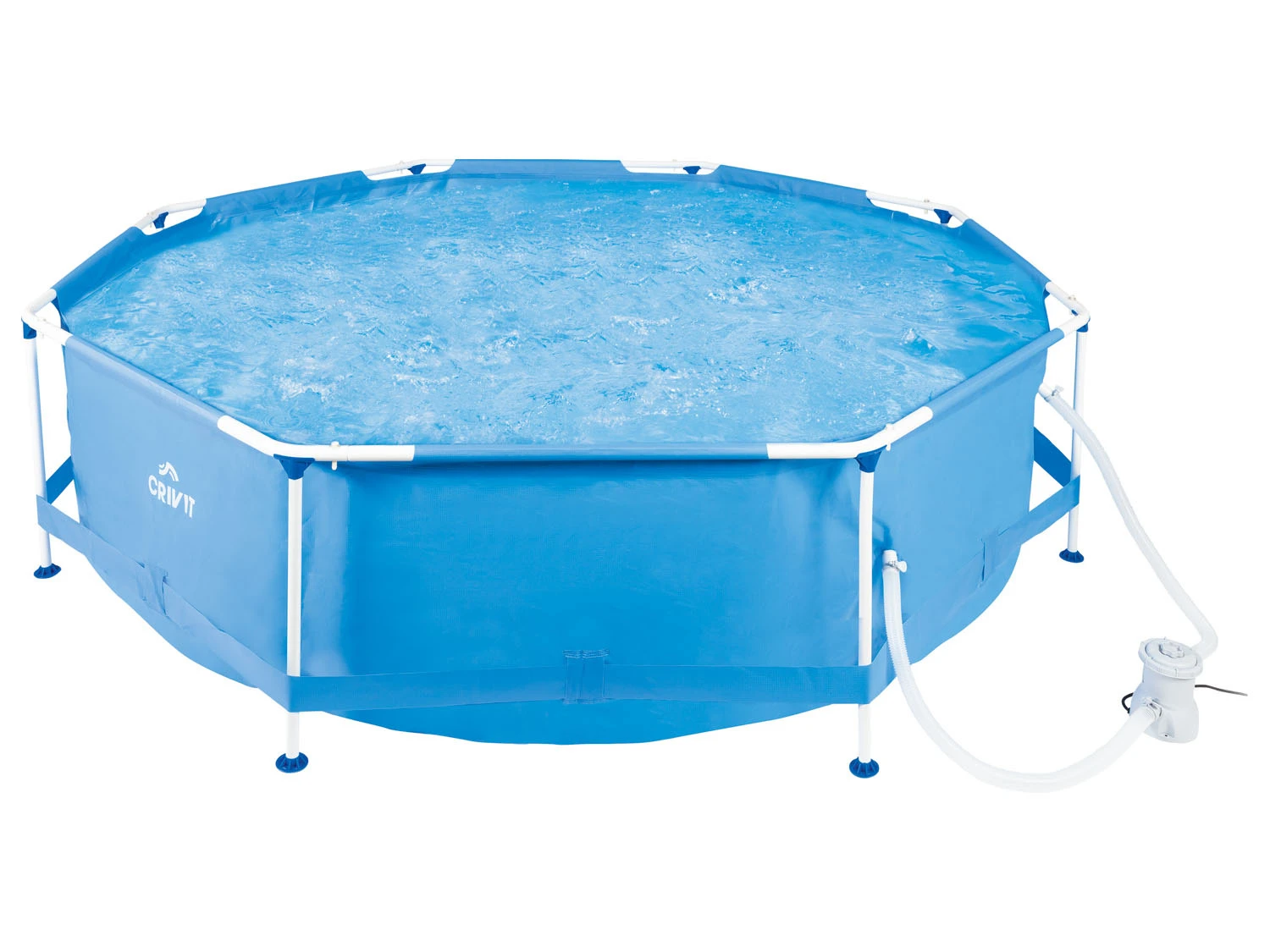CRIVIT Metal-Frame-Pool, Ø 300 X H 76 Cm, Inkl. Filterpumpe 1 CRIVIT Metal-Frame-Pool, Ø 300 X H 76 Cm, Inkl. Filterpumpe