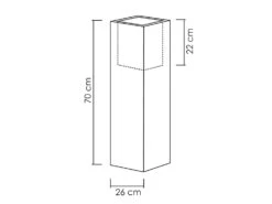 Scheurich Hochgefäß »Cube High«, Kunststoff, Quadratisch, L 26 X B 26 X H 70 Cm -Garten- Und Terrassengeschäft gcpc8e84351d6b347ea9477dcc3fea0bdb6