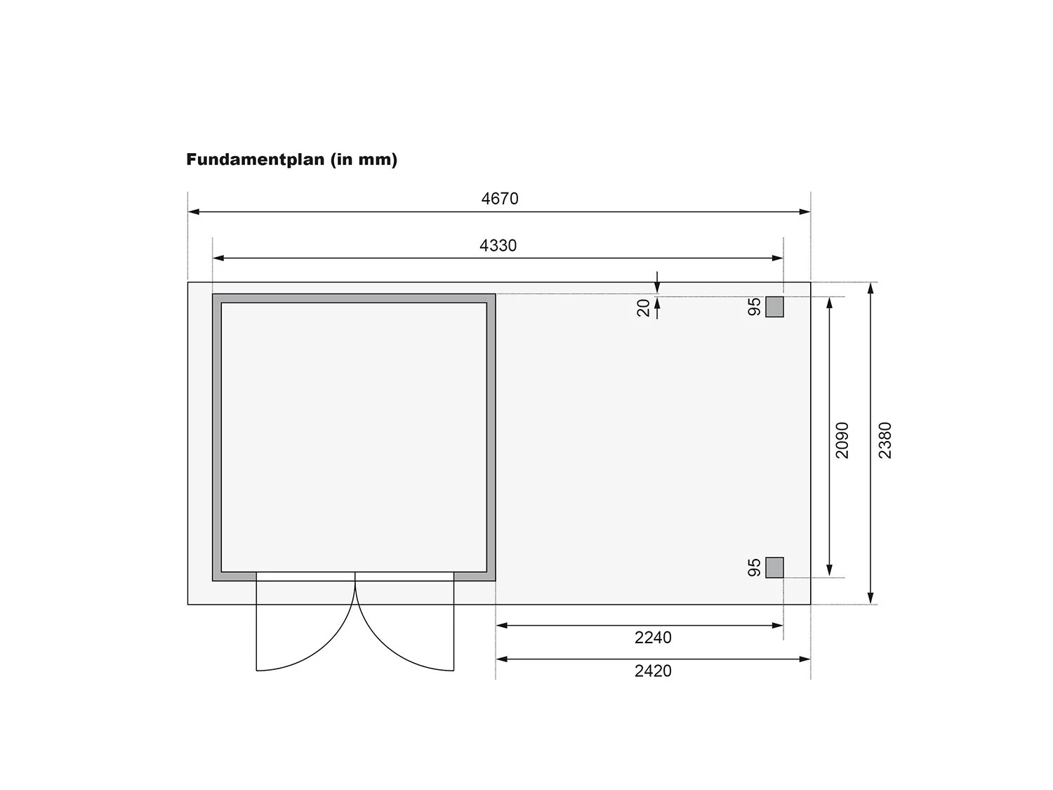 Karibu Gartenhaus »Trundholm 1«, Mit Verglaster Doppeltür, Inklusive Schleppdach 6 Karibu Gartenhaus »Trundholm 1«, Mit Verglaster Doppeltür, Inklusive Schleppdach – Bild 6