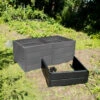 KHW Erweiterungsset Für Hochbeet »Demeter«, Inhalt 168 L, Kunststoff, Anthrazit