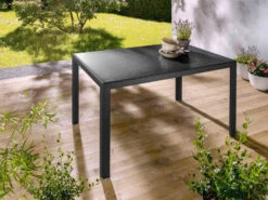 LIVARNO Home Alu-Set »Houston« 5-teilig - Standardtisch & 4 Hochlehner, Anthrazit/schwarz -Garten- Und Terrassengeschäft gcpd9b9244ecaf74b4ba9cbeea8f553b8ad