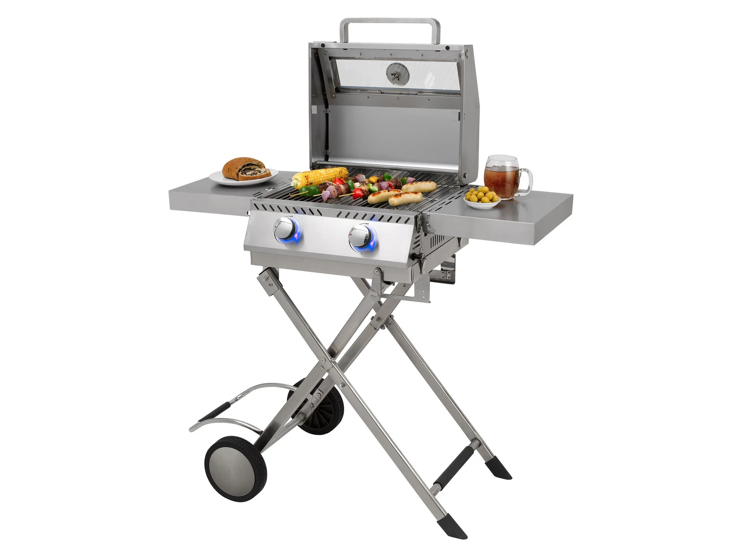 Tepro Gasgrill »Chicago« Special Edition, 2 Brenner, 6,0 KW, Edelstahlfarben 2 Tepro Gasgrill »Chicago« Special Edition, 2 Brenner, 6,0 KW, Edelstahlfarben – Bild 2