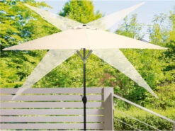 LIVARNO Home Kurbelschirm, 3-Positionen-Knickvorrichtung, Natur -Garten- Und Terrassengeschäft gcpeda5c34551f741ada3d0c82e9cb36b33