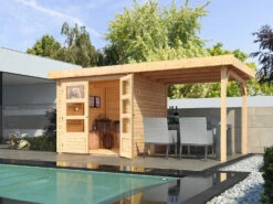 Karibu Gartenhaus »Trundholm 1«, Mit Verglaster Doppeltür, Inklusive Schleppdach