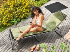 LIVARNO Home Alu-Dreibeinliege »Houston«, Mit Sonnenschutz, Grau -Garten- Und Terrassengeschäft gcpf3b3825c51df4241b5ec11b679841974