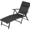 LIVARNO Home Alu-Liegestuhl »Houston«, Zusammenklappbar, Schwarz/anthrazit