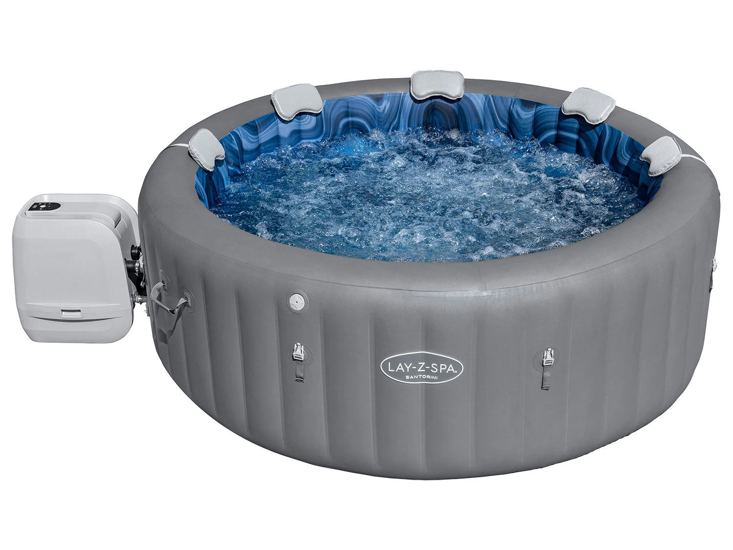 Bestway LAY-Z-SPA Whirlpool Santorini Ø 216 X 80 Cm 2 Bestway LAY-Z-SPA Whirlpool Santorini Ø 216 X 80 Cm – Bild 2